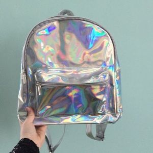 NWOT holographic backpack
